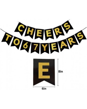 Balloons Gold 67th Birthday Decorations Kit- Cheers to 67 Years Banner Balloons 67th Cake Topper Birthday Sash Gold Tinsel Fo...