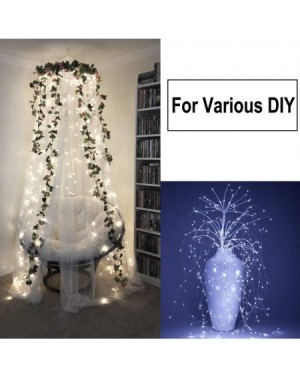 Outdoor String Lights 2 Pack 180 LED String Fairy Lights- Multi Strand Battery Operated Timbo String Lights- Waterproof Water...