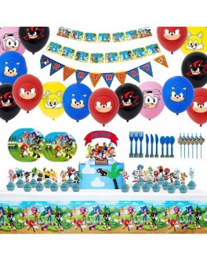 Party Packs Sonic Party Supplies-Sonic The Hedgehog Birthday Party Decorations-Sonic Birthday Party Supplies-Including Happy ...