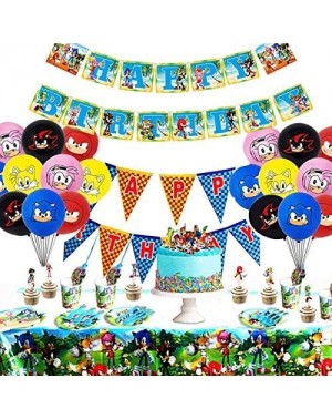 Party Packs Sonic Party Supplies-Sonic The Hedgehog Birthday Party Decorations-Sonic Birthday Party Supplies-Including Happy ...