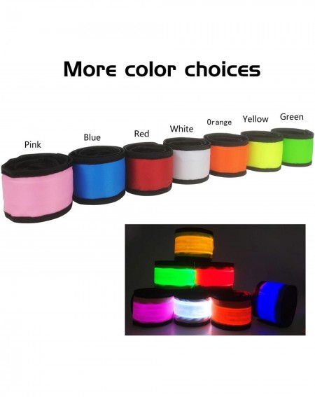 Party Favors LED Armbands Slap Bracelets Wristbands Flashing Sports Pack of 6/7 Glow Party Supplies for Lives- Festivals Runn...