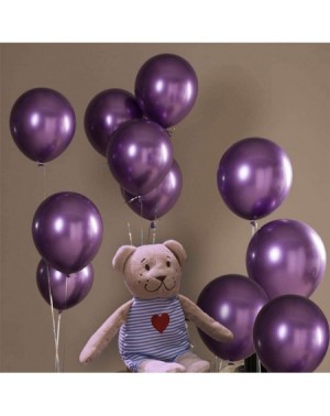 Balloons Purple Metallic Balloons Chrome Party Balloons-12 Inch-Pack of 25 - Metallic Purple - 12inch - CT19EYSNXWM $8.79