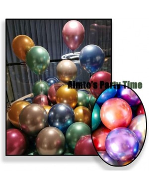 Balloons Purple Metallic Balloons Chrome Party Balloons-12 Inch-Pack of 25 - Metallic Purple - 12inch - CT19EYSNXWM $8.79