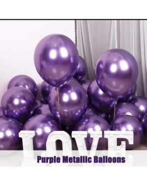 Balloons Purple Metallic Balloons Chrome Party Balloons-12 Inch-Pack of 25 - Metallic Purple - 12inch - CT19EYSNXWM $8.79