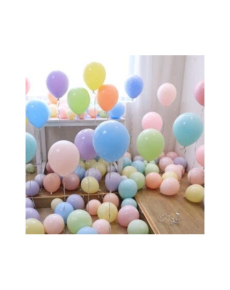 Balloons 100 PCS Pastel Latex Balloons 12 Inches Large Big Round Macaron Candy Colored Rainbow Assorted Color Biodegradable B...