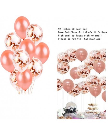 Balloons Birthday Party Supplies-Happy Birthday Bridal Baby/Shower Decorations Balloons (Silver Rose Gold) - Silver Rose Gold...