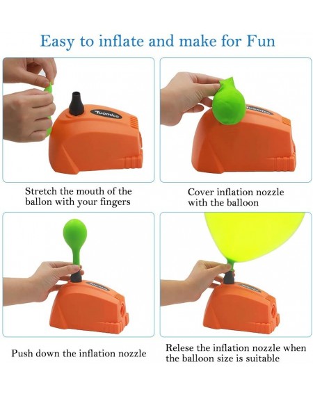 Balloons Electric Mini Air Balloon Pump with 20 PCS Balloons- 110V~120V Portable Low Noise Inflator/Blower for Party Balloon ...