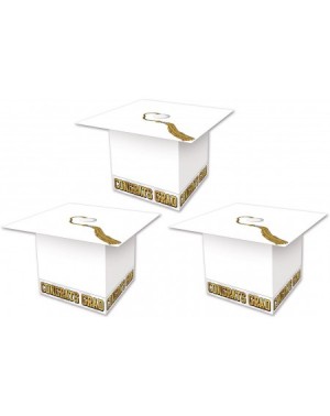 Favors Grad Cap Favor Boxes- 31/4 by 31/4-Inch- White - White - CS11L4JNEXD $8.87