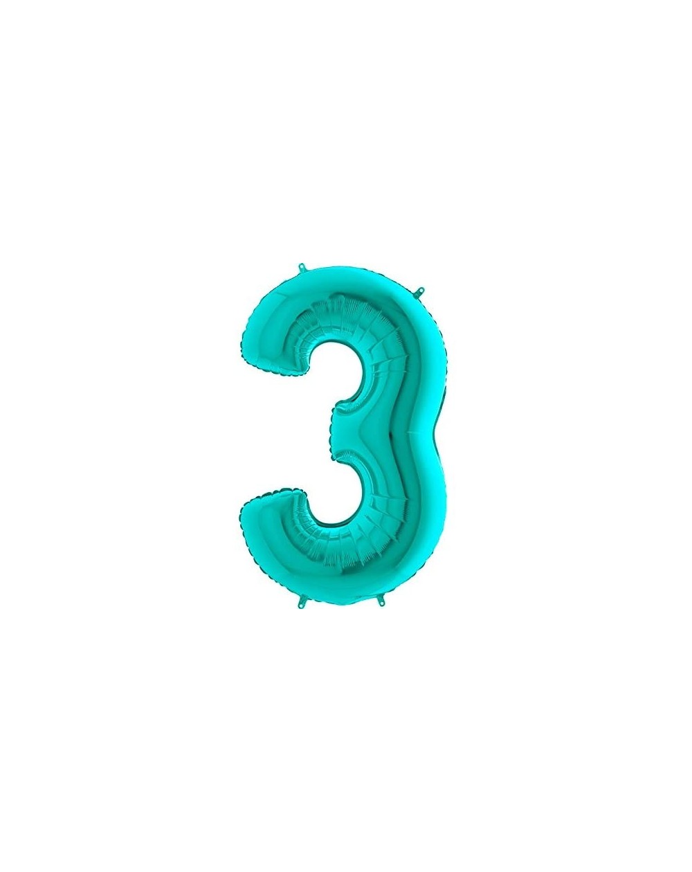 Balloons 40" Blue Number 3 Balloon - Holographic Balloon - Party Balloon - CO17Z3YDOOO $7.87