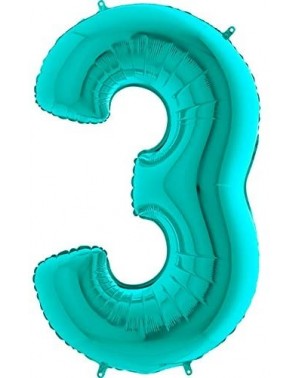 Balloons 40" Blue Number 3 Balloon - Holographic Balloon - Party Balloon - CO17Z3YDOOO $7.87