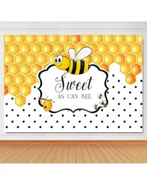 Photobooth Props 7x5ft Sweet As Can Bee Baby Shower Backdrop for Photography Yellow Bee-Day Honeycomb Bumble Bee Theme Birthd...