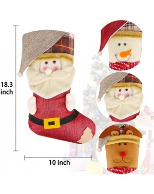 Stockings & Holders Christmas Stockings- Big Size 3 Pcs 18" Xmas Classic Christmas Stocking Santa Snowman Reindeer Character ...