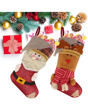 Stockings & Holders Christmas Stockings- Big Size 3 Pcs 18" Xmas Classic Christmas Stocking Santa Snowman Reindeer Character ...