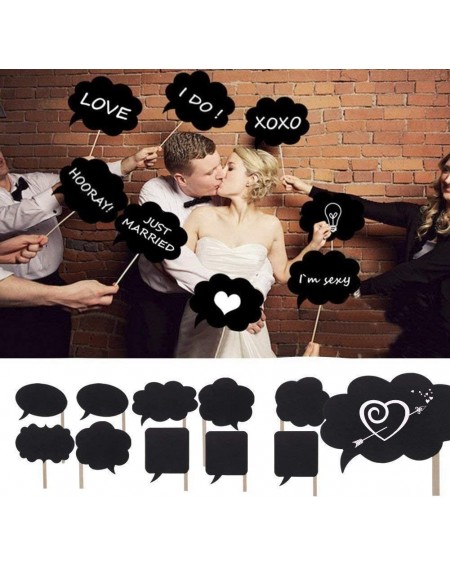 Photobooth Props Photo Booth Kit-Writable Black Card Board Photographing Props Party Favor(10pcs Different Shapes)- style 1 -...