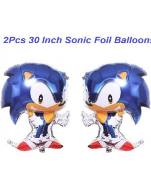 Party Packs 76 Pack Sonic Hedgehog Birthday Decorations Party Supplies- Included Sonic Birthday Party Banner Balloons Cupcake...