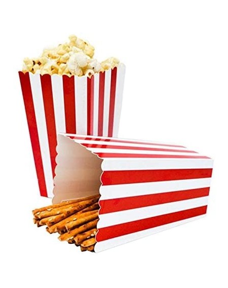 Favors 60 Pcs Colorful Mini Stripes Popcorn Boxes Candy Boxes - CF185YQM0I2 $11.72