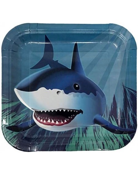 Party Packs Shark Party Supplies Packs (113+ Pieces for 16 Guests!)- Shark Tableware- Shark Party Supplies - CF18KNL28LK $16.28