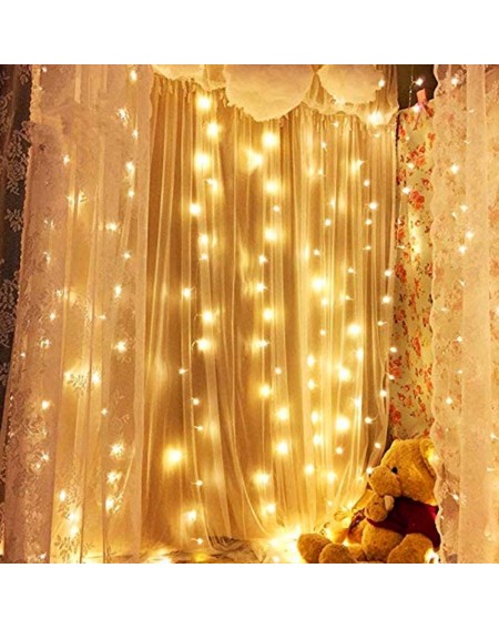 Indoor String Lights 600 LED Curtain Lights Fairy Starry String Lights Window Backdrop Christmas Wall Bedroom Wedding Birthda...