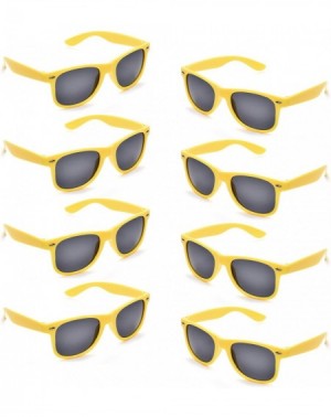 Favors Neon Colors Party Favor Supplies Unisex Sunglasses Pack of 8 (Yellow) - Yellow - CN186DCXGI2 $14.88