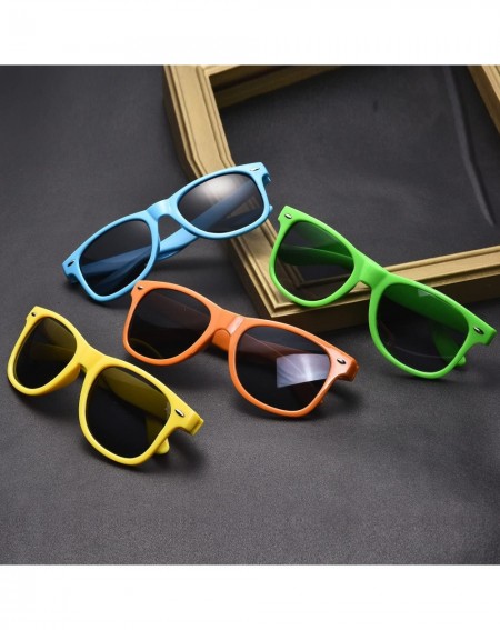 Favors Neon Colors Party Favor Supplies Unisex Sunglasses Pack of 8 (Yellow) - Yellow - CN186DCXGI2 $14.88