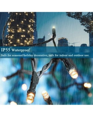 Outdoor String Lights 105FT 300 LED Outdoor Christmas String Lights Indoor UL Certified with End-to-End Plug 8 Modes- Waterpr...