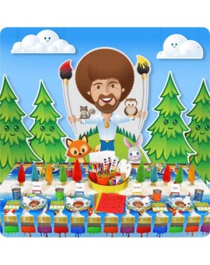 Party Packs Bob Ross and Friends- Art & Painting Party Supplies (Standard) with Woodland Creatures- Birthday Party Theme- 66 ...