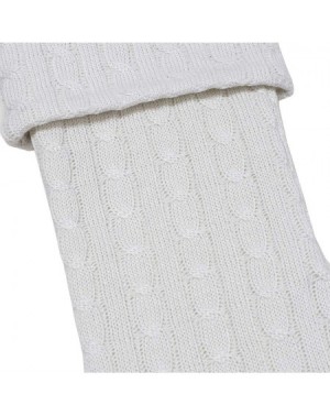 Tree Skirts 3-Piece of 2 Christmas Stockings- One Tree Skirt - Ivory Knit - CU198SURNXX $36.14