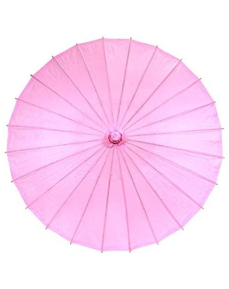 Favors 32-Inch Paper Parasol- 4-Pack Umbrella for Wedding- Bridesmaids- Party Favors- Summer Sun Shade (4- Pink) - Pink - CG1...