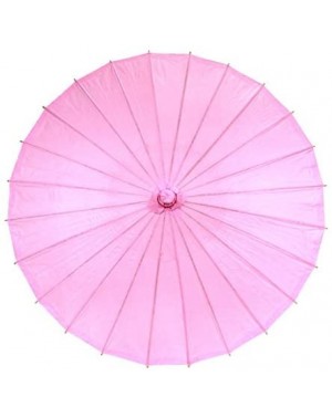 Favors 32-Inch Paper Parasol- 4-Pack Umbrella for Wedding- Bridesmaids- Party Favors- Summer Sun Shade (4- Pink) - Pink - CG1...