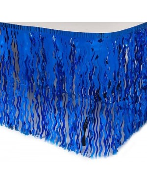 Tablecovers Wavy Foil Tableskirt Royal Blue Party Supplies Decorations - Blue - CO12E7O28S3 $10.44