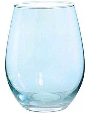 Tableware Slant Collections Stemless Wine Glass- 20-Ounce- Blue Luster - CZ19DYCI746 $13.96