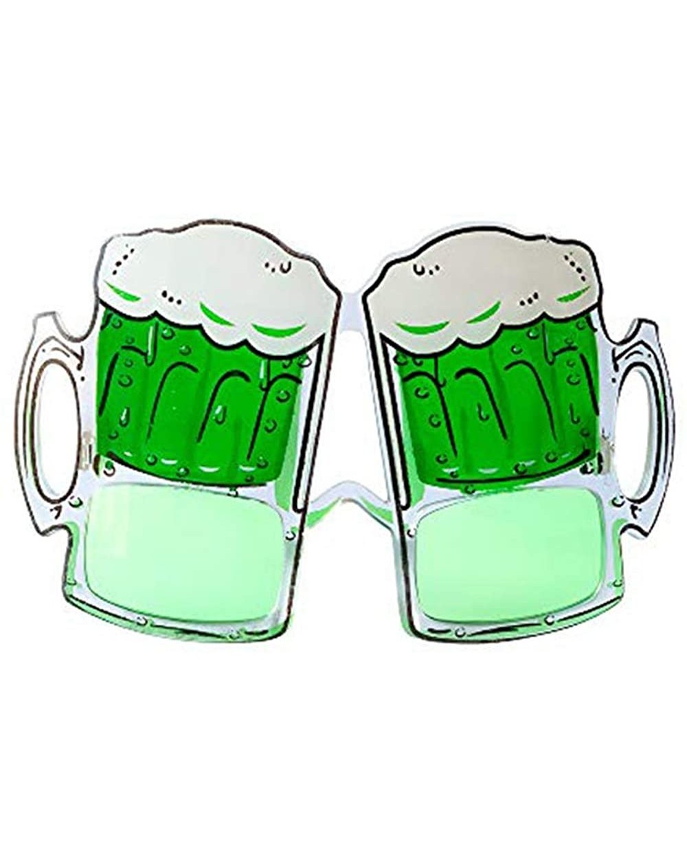 Adult Novelty St Patricks Day Green Beer Party Shades Glasses Goggles Funny Costume Party Accessory 2 Pack - CU193UOMU6R $7.55