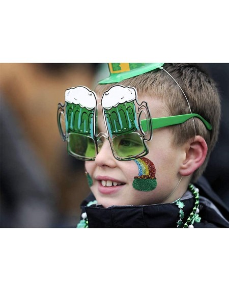 Adult Novelty St Patricks Day Green Beer Party Shades Glasses Goggles Funny Costume Party Accessory 2 Pack - CU193UOMU6R $7.55