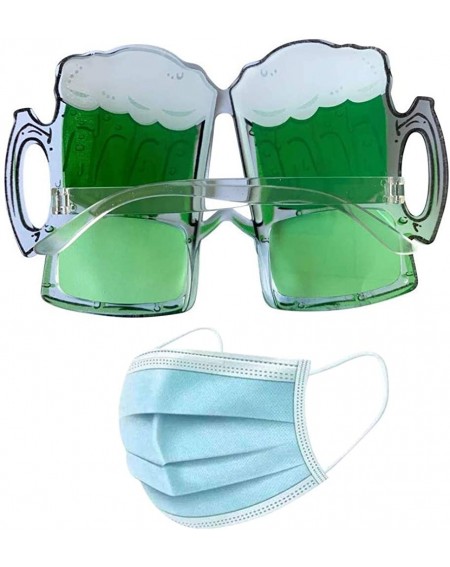 Adult Novelty St Patricks Day Green Beer Party Shades Glasses Goggles Funny Costume Party Accessory 2 Pack - CU193UOMU6R $7.55