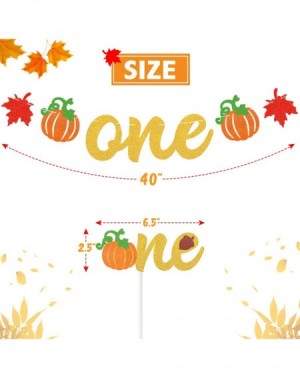 Banners Pumpkin 1 st Birthday Decorations Kit - Pumpkin First Birthday Banner- Pumpkin One Cake Topper- Fall Themed Kids Girl...