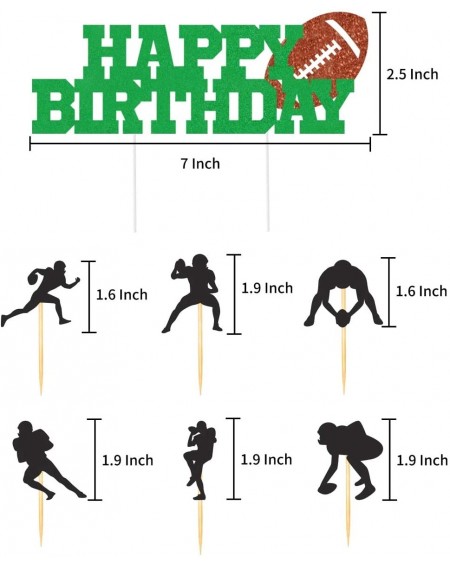 Party Packs Football Party Supplies - Sports Decorations with Banner- Balloons- Cake Toppers - CC193ERHTIR $11.45