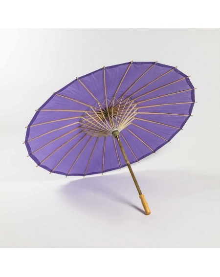 Favors 32-Inch Purple Paper Paper Parasol Umbrella - Chinese/Japanese Paper Umbrella - for Weddings and Personal Sun Protecti...