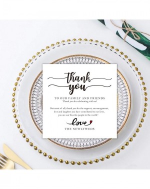 Place Cards & Place Card Holders 50 Wedding Place Setting Thank You Card- Wedding Thank You Card for Wedding Dinner- Receptio...