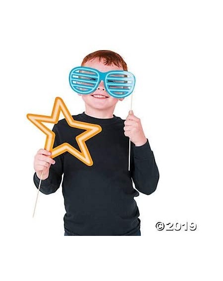 Photobooth Props Neon Glow Party Photo Booth Props - 12 Pieces - CH18LCDYQ85 $10.91