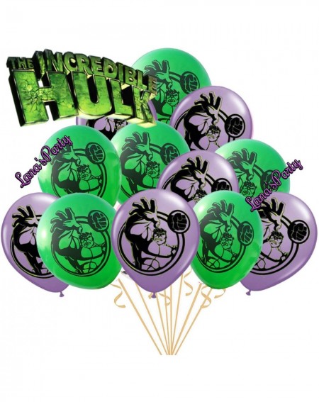 Balloons 18PC HULK FOIL AND LATEX BALLOONS PARTY SUPPLIES DECORATION THEME BIRTHDAY AVENGERS - C819HHGS36M $19.27