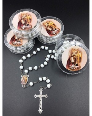 Favors 12Pcs - First Comunion Favors Boy Rosaries Cross Scented White Comunion favors Rosario - C6196MUOXCC $14.21