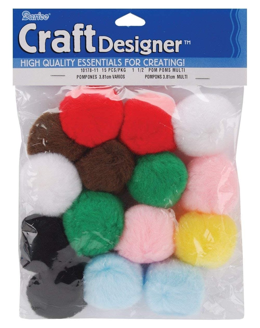 Tissue Pom Poms Pom Poms 1-1/2" 15/Pkg Multi - Multi - CZ115IKCICH $6.83