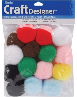 Tissue Pom Poms Pom Poms 1-1/2" 15/Pkg Multi - Multi - CZ115IKCICH $6.83