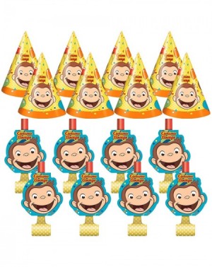 Party Packs BashBox Curious George Birthday Party Favors Pack for 8 Guests Including Kids Hats and Blowouts - CJ18HYXYADN $12.40