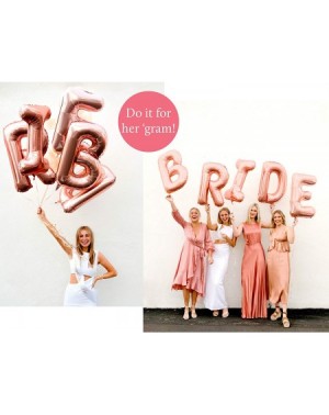 Party Packs Bachelorette Party Decorations Kit - Rose Gold Bridal Shower Decor - XL Bride Balloon Letters- Diamond Ring Ballo...