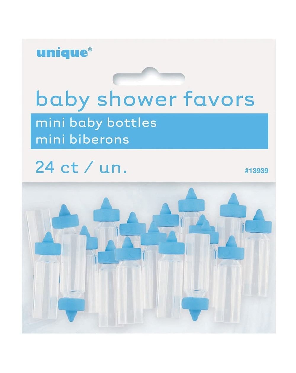 Favors Mini Plastic Blue Bottle Boy Baby Shower Favor Charms- 1"- Multicolor - CB11JDLU2HP $10.06