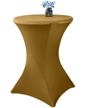 Tablecovers Highboy Cocktail Round Spandex Table Cover Four-Way Tight Fitted Stretch Tablecloth for Outdoor Party Wedding Ban...