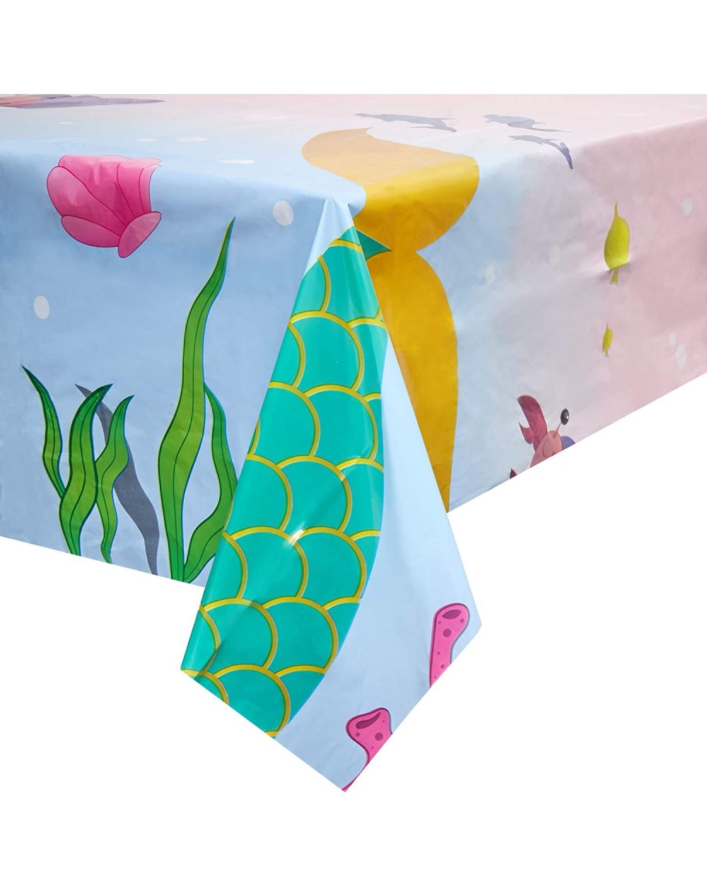 Tablecovers Mermaid Party Plastic Table Cover (54 x 108 in- 3 Pack) - CF18QTHR8X3 $8.91