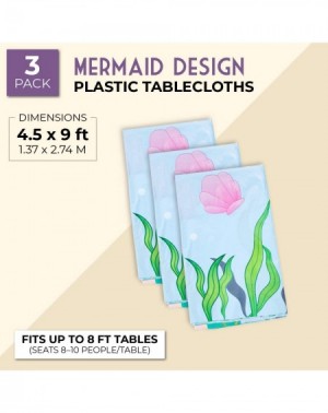 Tablecovers Mermaid Party Plastic Table Cover (54 x 108 in- 3 Pack) - CF18QTHR8X3 $8.91