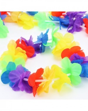 Favors Ti Leaf Hula Skirt Hawaiian Luau Green Grass Skirt with Flower Leaf Leis-Necklaces Bracelets and Headband for Luau Par...